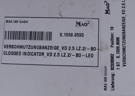 HYDAC Verschmutzungsanzeige VD5LZ.2/-V-B0-LED