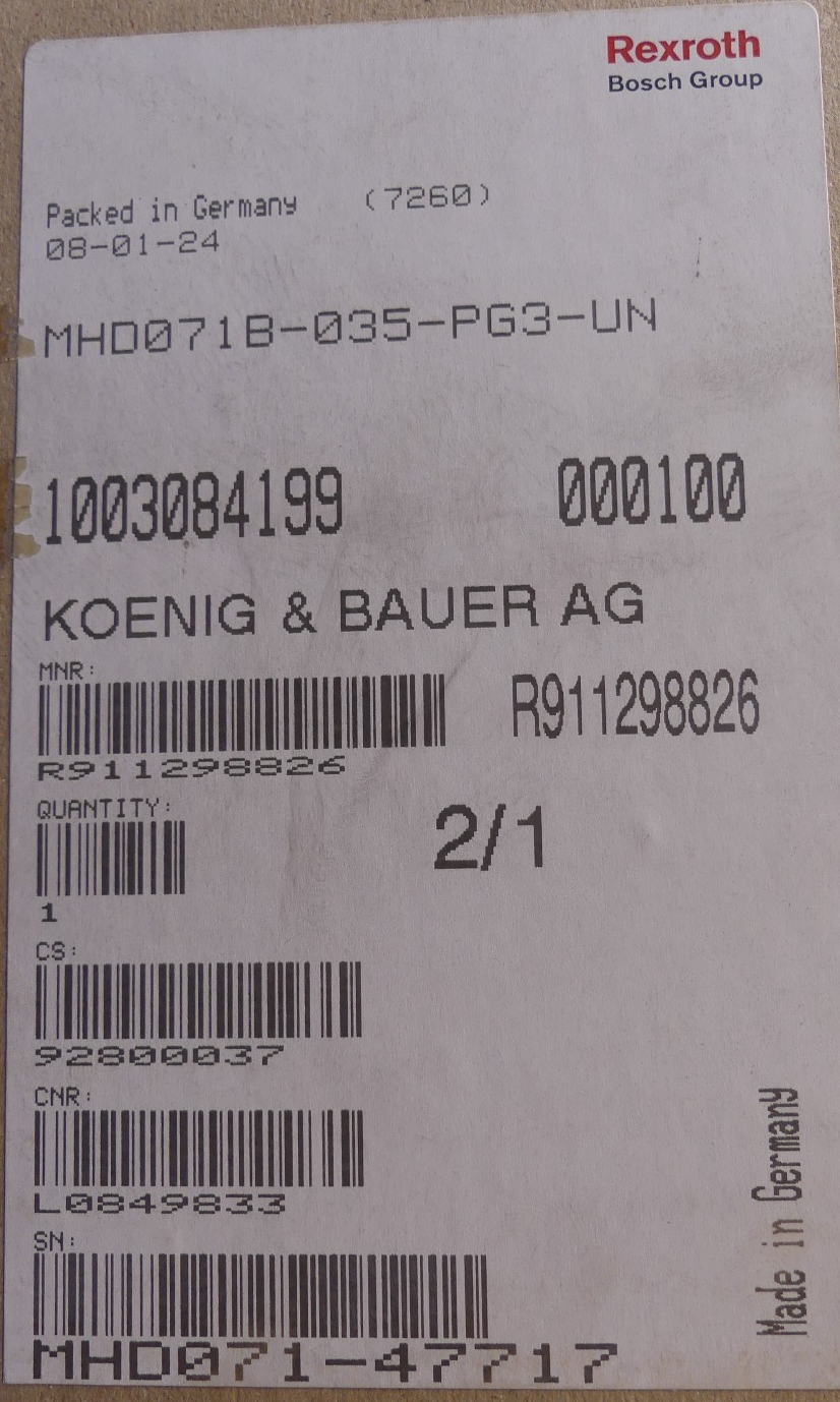 REXROTH MHD071B-035-PG3-UN