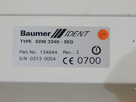 Baumer IDENT OIS-P   SDM-3340-SEG   134644  Rev:2 Neuwertig