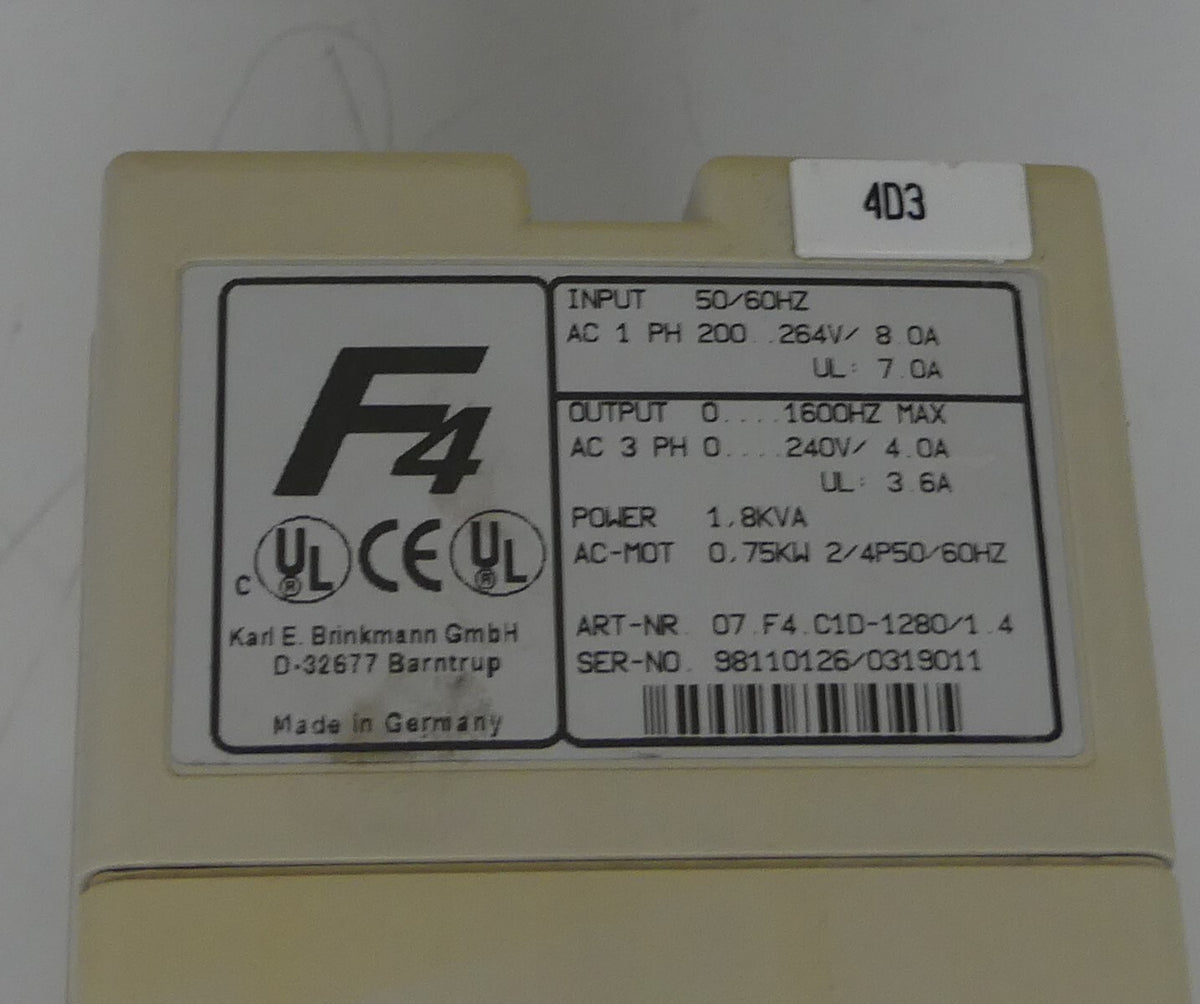KEB COMBIVERT F4 07.F4.C1D-1280/1.4
