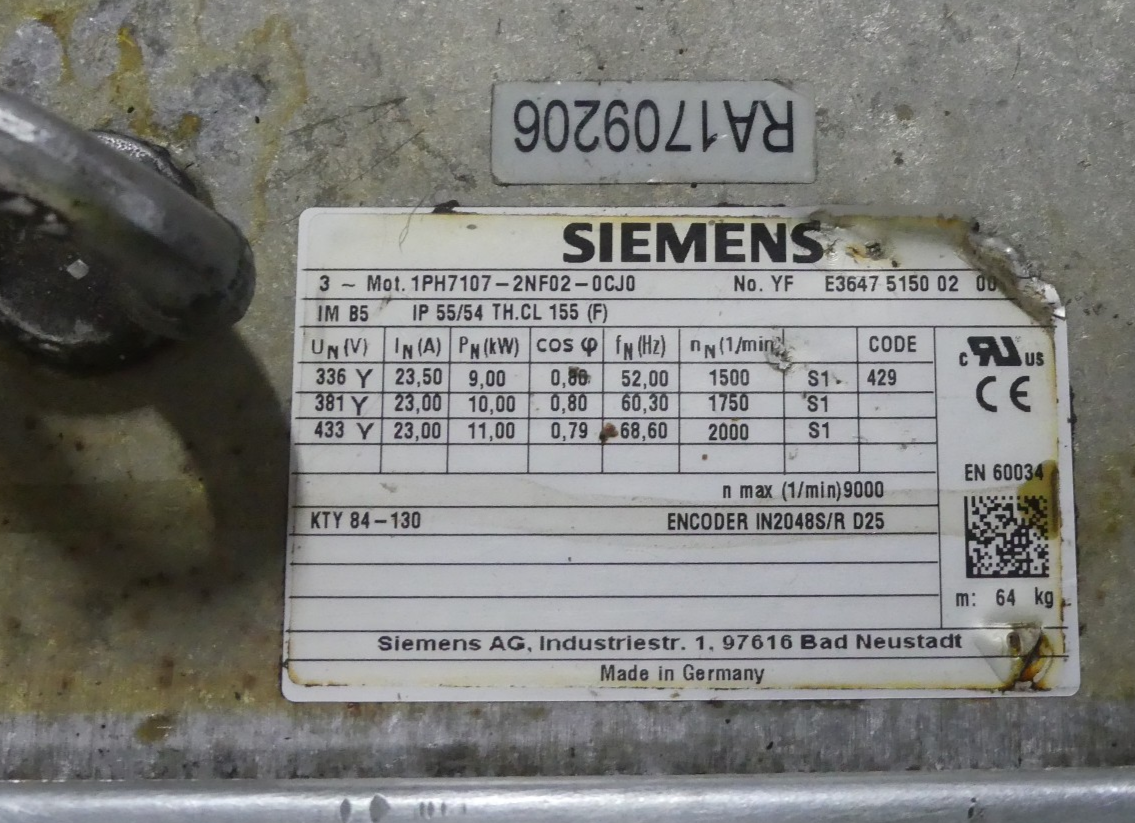 SIEMENS 1PH7107-2NF02-0CJ0