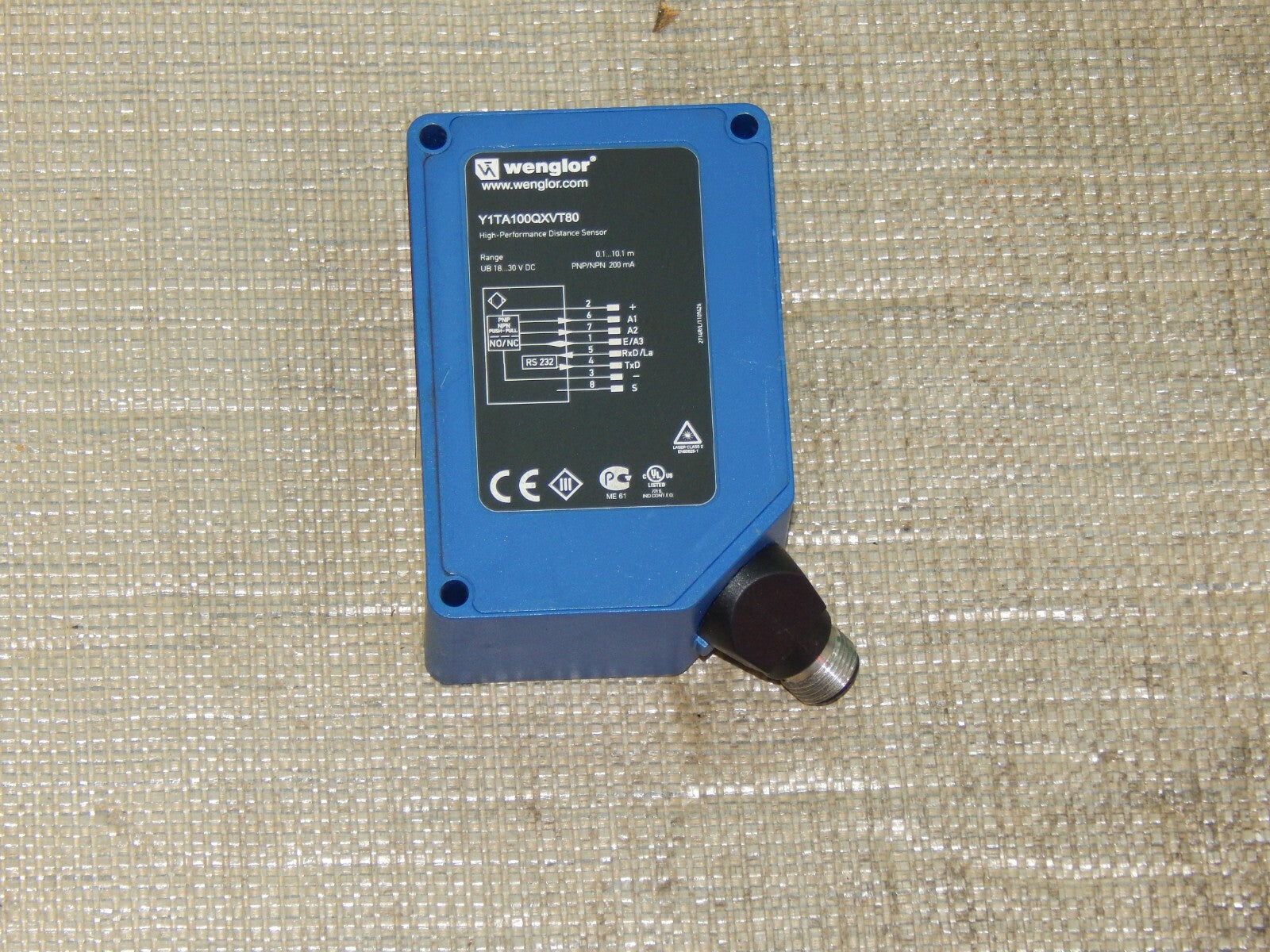  WENGLOR Lichtlaufzeitsensor Y1TA100QXVT80 used