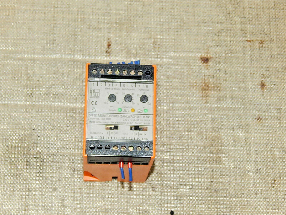  ifm DD0001 speed Monitor drehzahlwächter D 100   DD0001 used