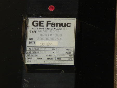 Fanuc A06B-0314-B001 # 7000 AC Servo Motor Model 5S used