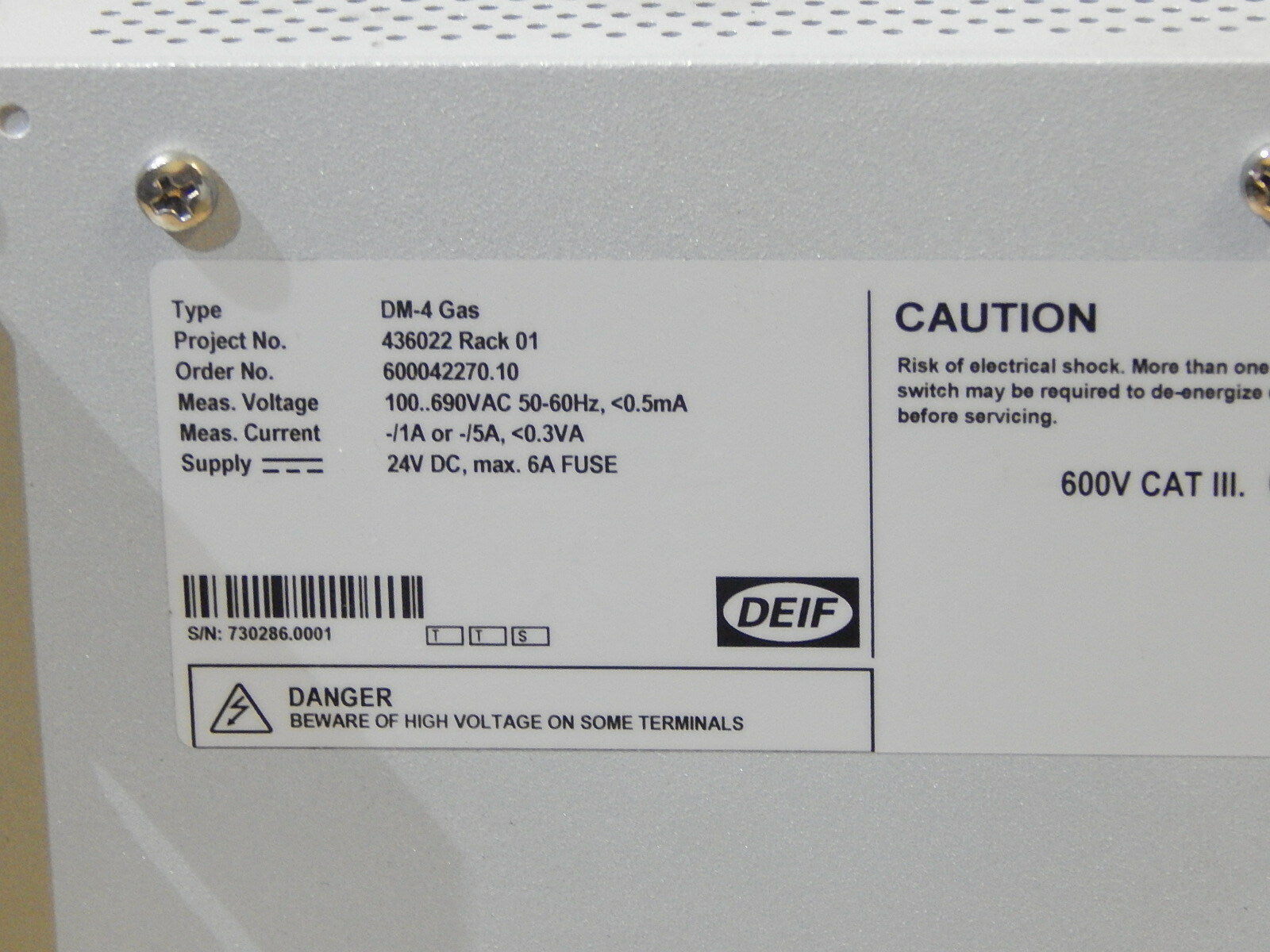  Deif Delomatic Sub -Rack   24-5905-80  // DM-4 Gas used