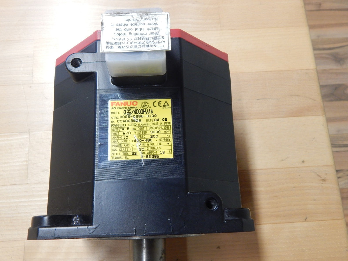 Fanuc AC Servo Motor A06B-0266-B100