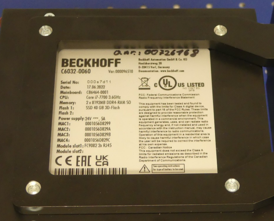 BECKHOFF C6032-0060 Defekt