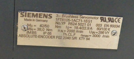 SiEMENS   1FT6105-1AC71-1EG1 (leicht beschädigt)