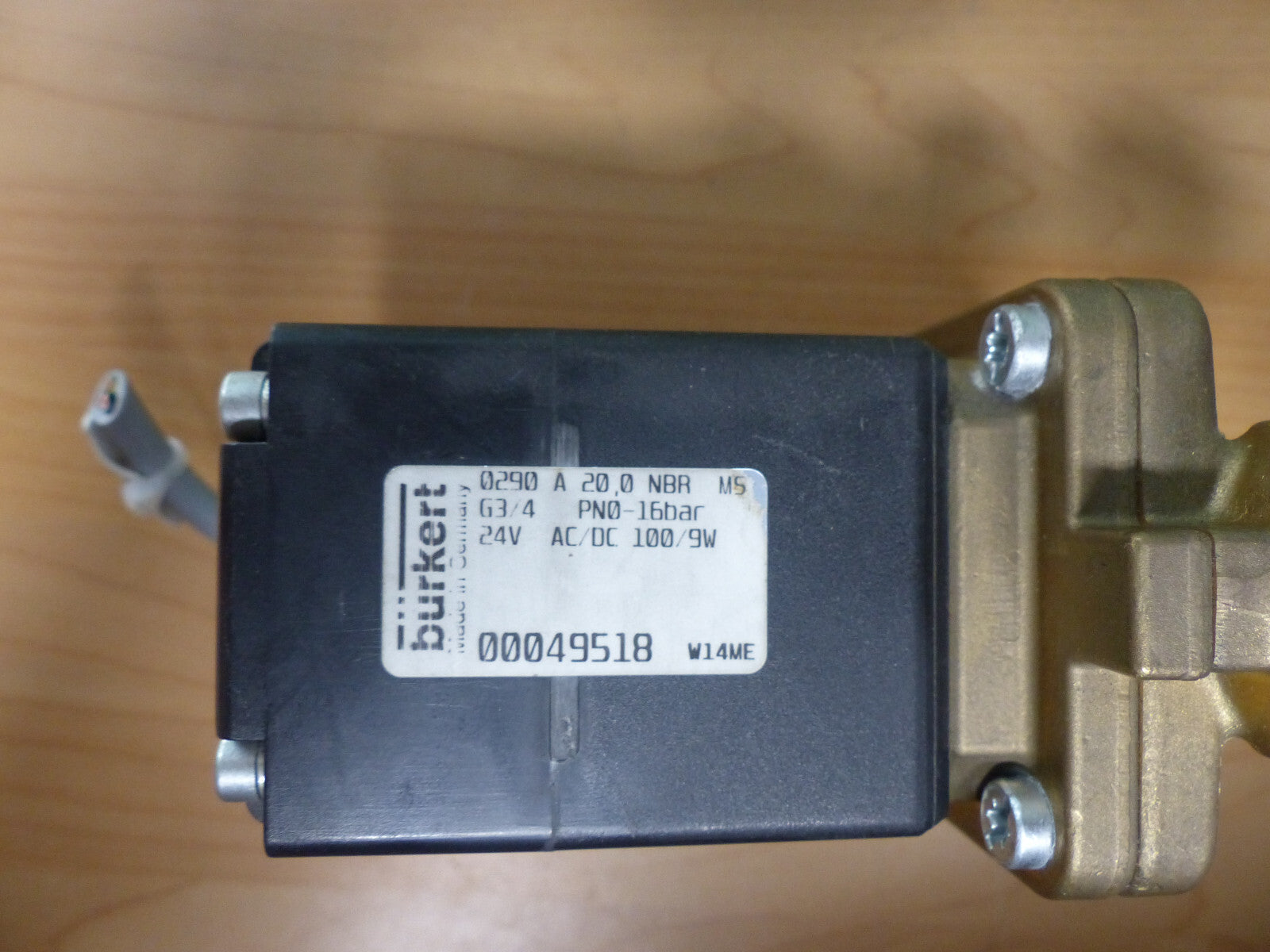 BÜRKERT 0290 A 20,0 NBR  , G 3/4 Zoll , PN 0-16 Bar