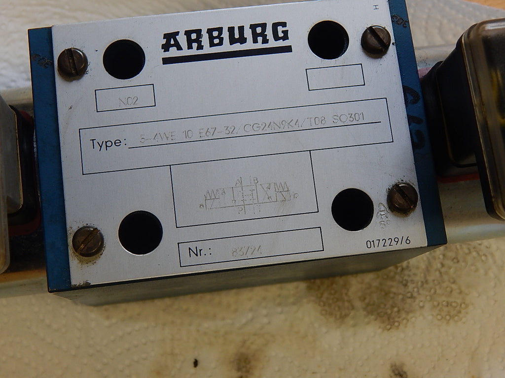Rexroth Hydonorma Arburg  Hydraulikventil 5-4WE 10 E67-32/CG24N9K4/T08 SO301 