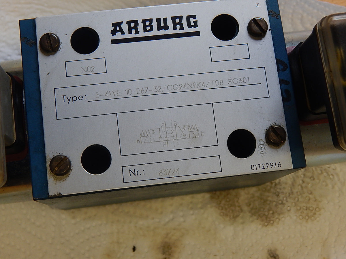 Rexroth Hydonorma Arburg  Hydraulikventil 5-4WE 10 E67-32/CG24N9K4/T08 SO301 
