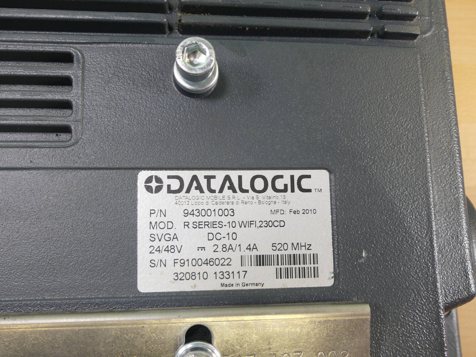 Datalogic 943001003 Vehicle Mount Terminals Datalogic R Series 10 WIFI 230CD