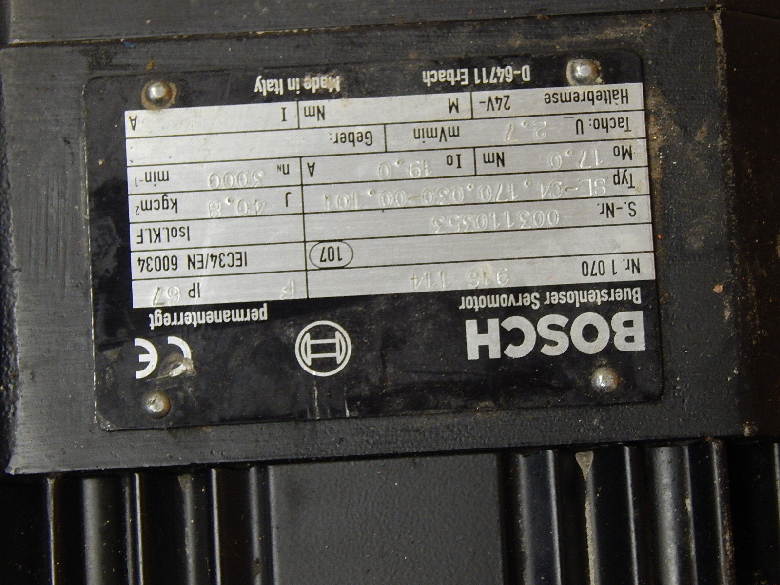 Bosch SE-C4.170.030-00.101 Bürstenloser Servomotor Motor Used