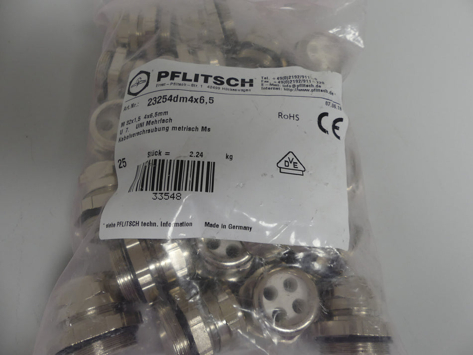 25 Stück Pflitsch Kabelverschraubung 23254dm4x6,5