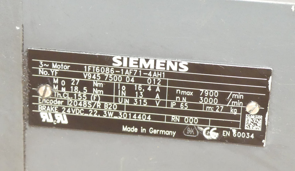 SIEMENS 1FT6086-1AF71-4AH1