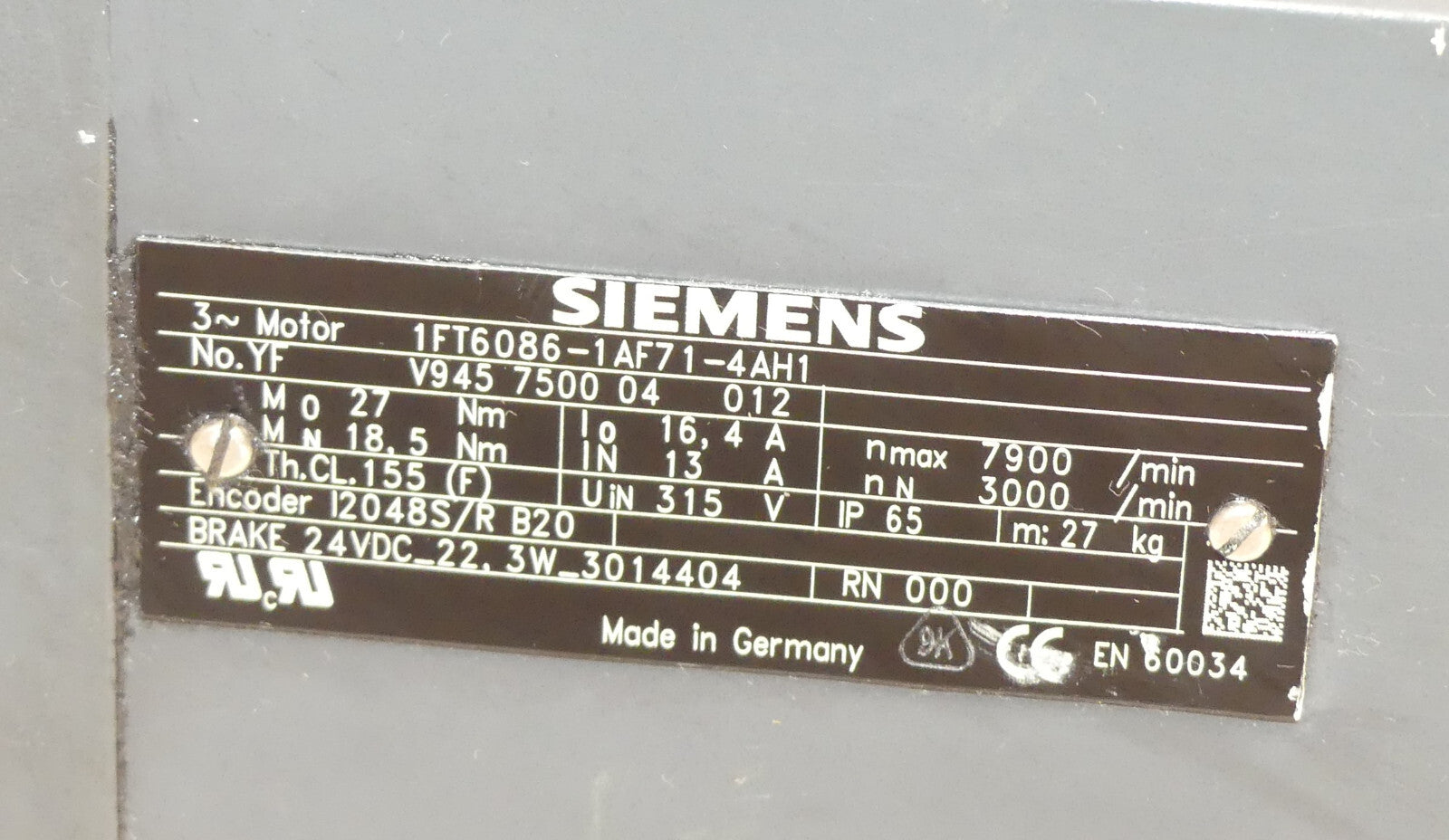 SIEMENS 1FT6086-1AF71-4AH1