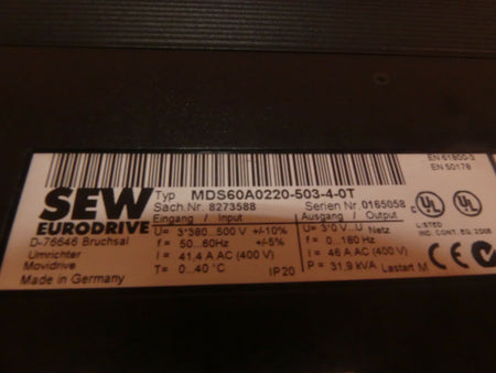 SEW MDS60A0220-503-4-0T