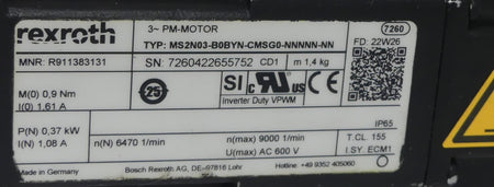 Rexroth  MS2N03-B0BYN-CMSG0-NNNNN-NN