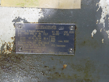 SIEMENS 3~Servomotor-Hauptspindelmotor 1PH6137-4NG46-Z Used