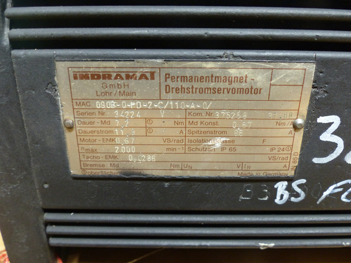 indramat mac090b-0-p-d-2-c/110-a-0/ used