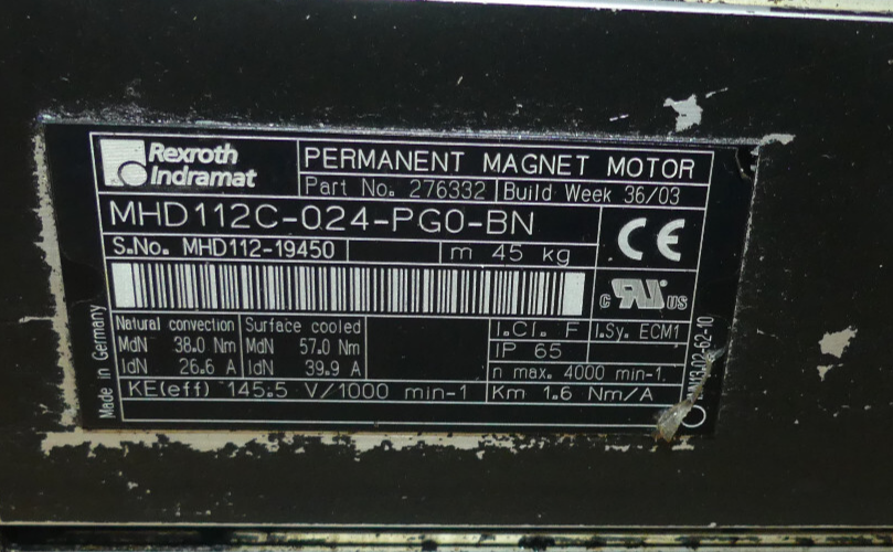 REXROTH INDRAMAT  MHD112C-024-PG0-BN
