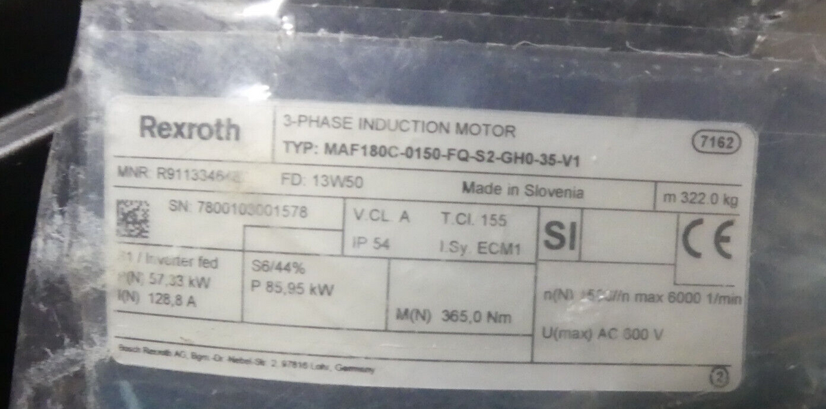 REXROTH MAF180C-0150-FQ-S2-GH0-35-V1