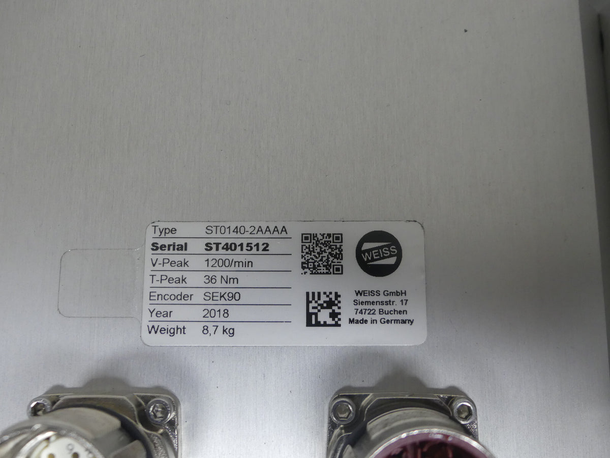 WEISS ST0140-2AAAA Serial ST401512