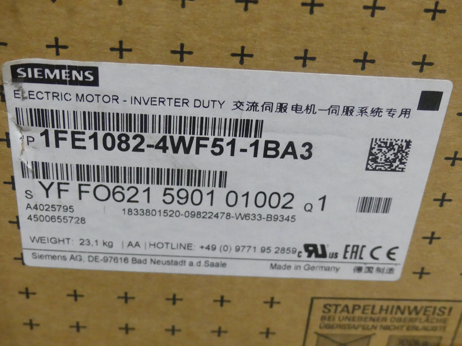siemens 1fe1082-4wf51-1ba3