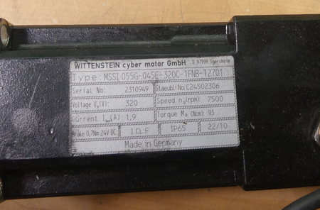 Wittenstein MSSI 055G-045E-320C-1FNB-T2701 MSSI055G-045E-320C-1FNB-T2701
