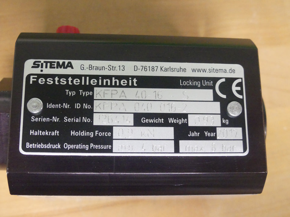 Sitema KFPA 40-16-S KFPA4016S KFPA 040 016-2 Feststelleinheit