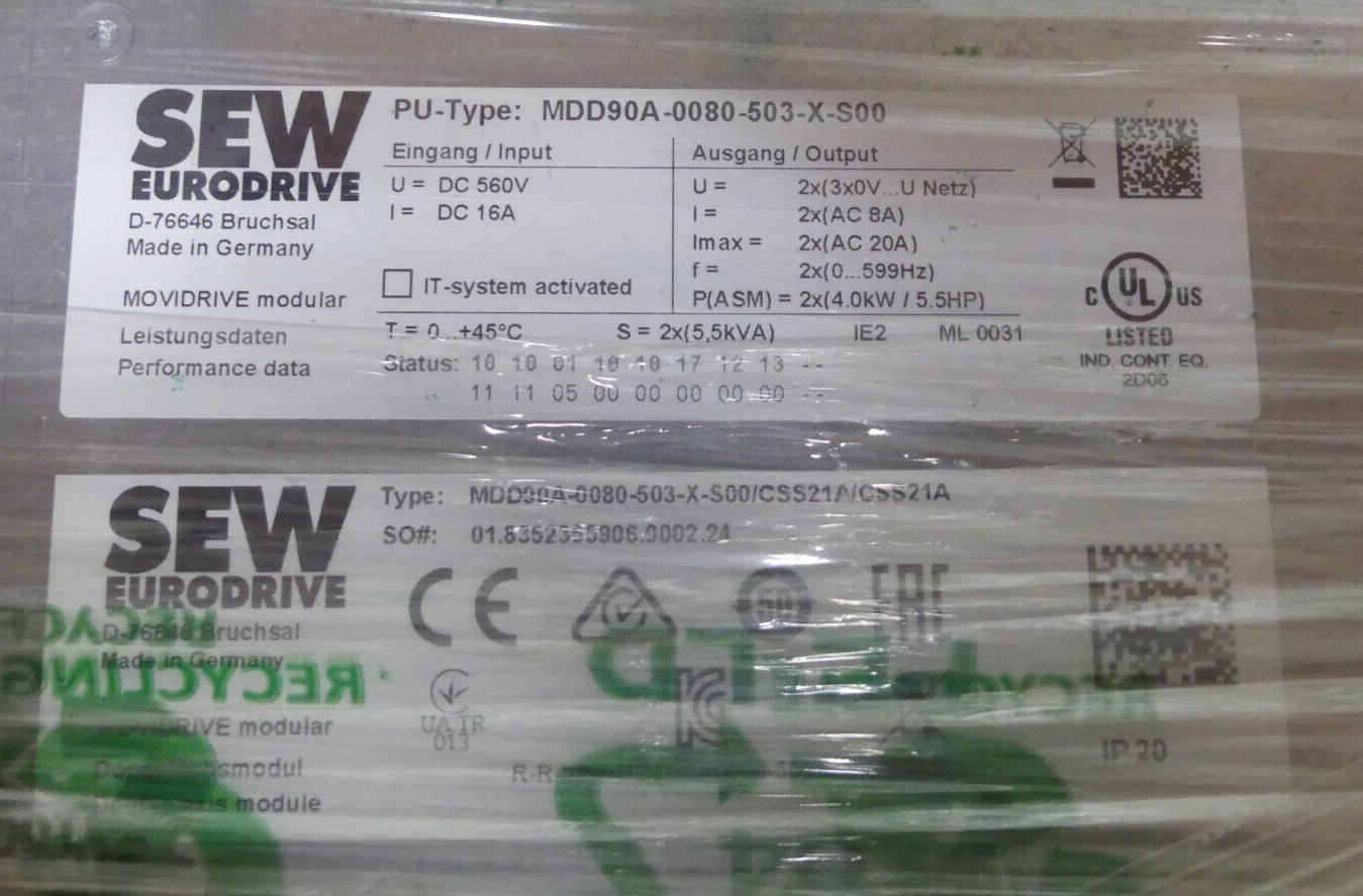 Sew-Eurodrive Movidrive MDD90A-0080-503-X-S00/CSS21A/CSS21A