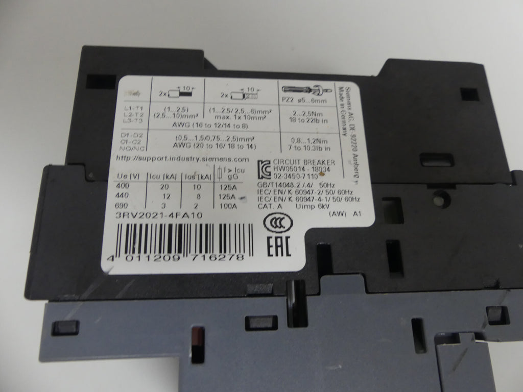 Siemens Leistungsschalter 3RV2021-4FA10