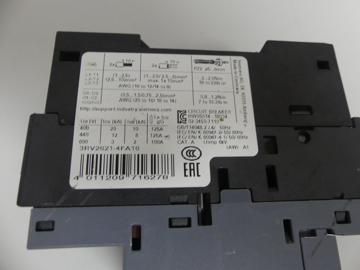 Siemens Leistungsschalter 3RV2021-4FA10