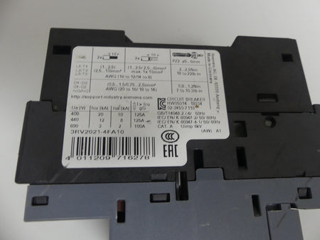 Siemens Leistungsschalter 3RV2021-4FA10