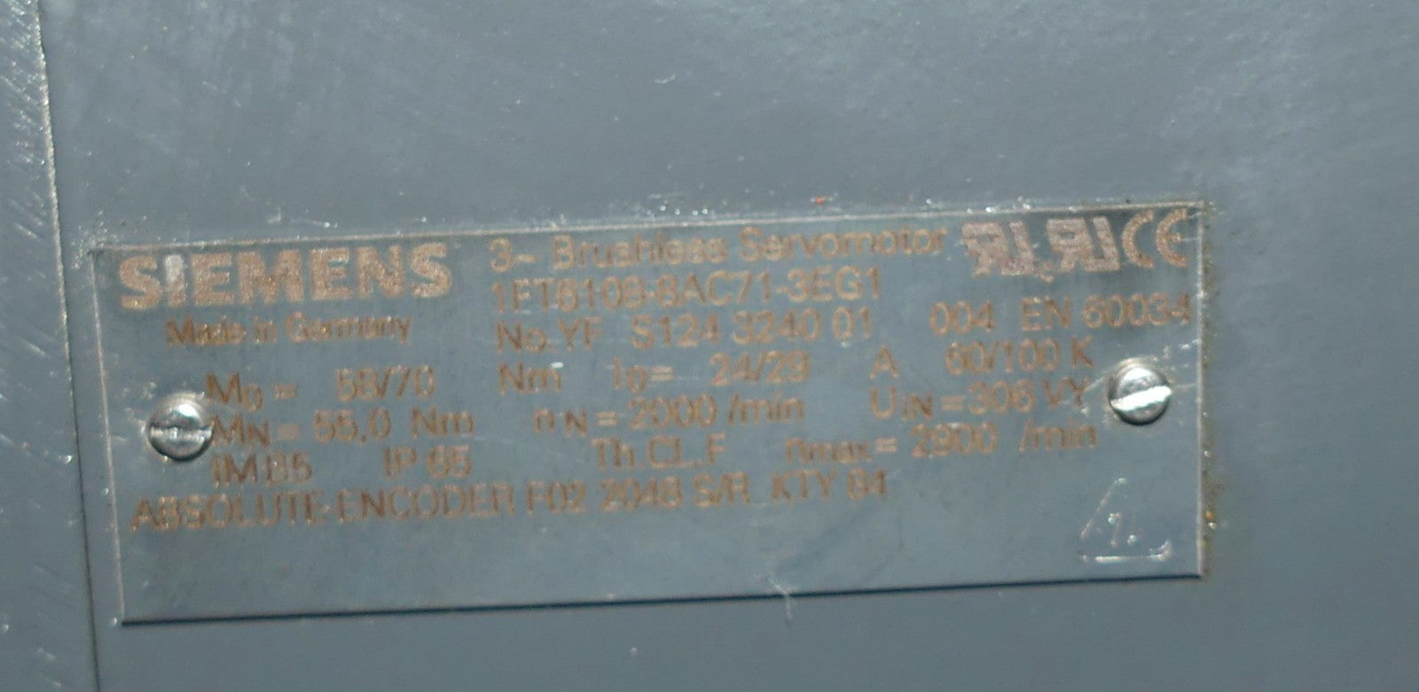 SIEMENS 1FT6108-8AC71-3EG1