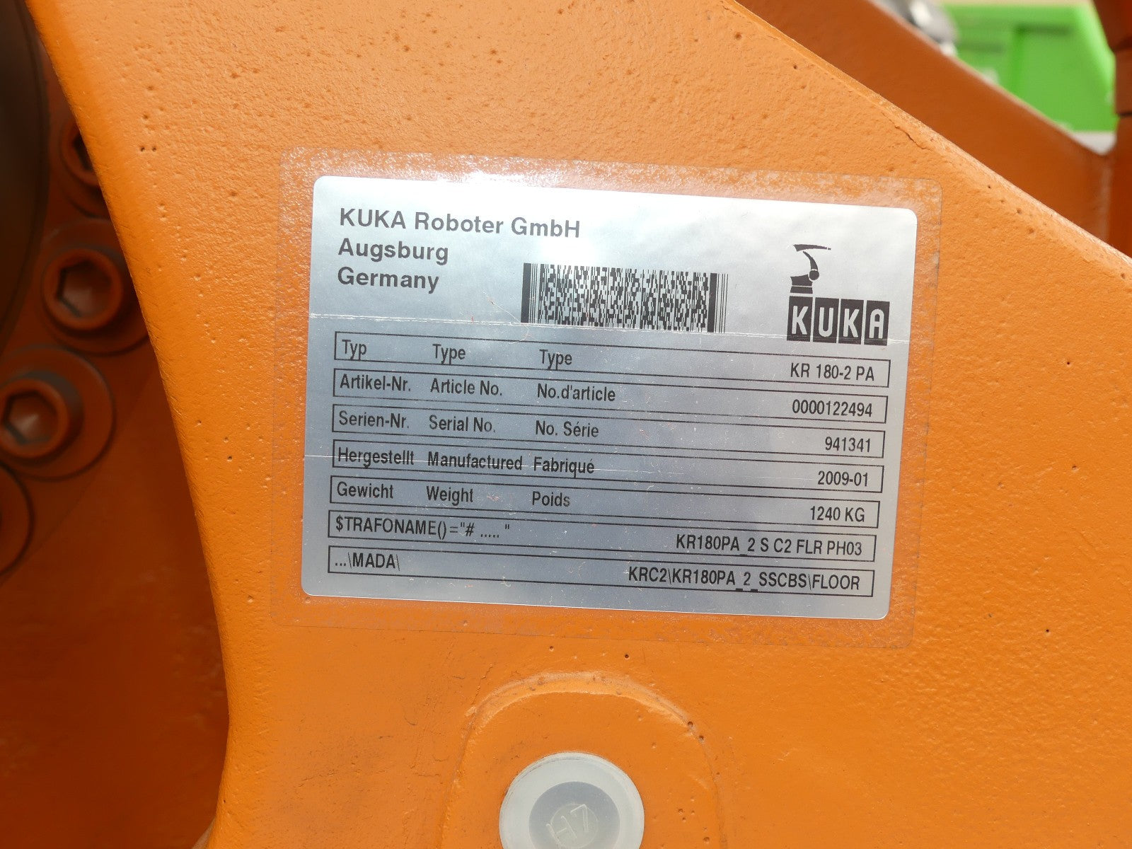 KUKA  KR 180-2 PA Industrieroboter
