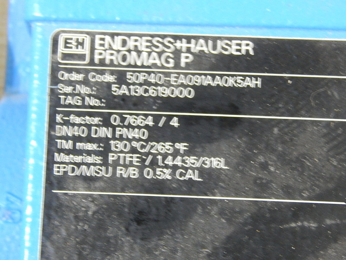 Endress+Hauser PROMAG P  50P40-EA091AA0K5AH  flow meter  unused