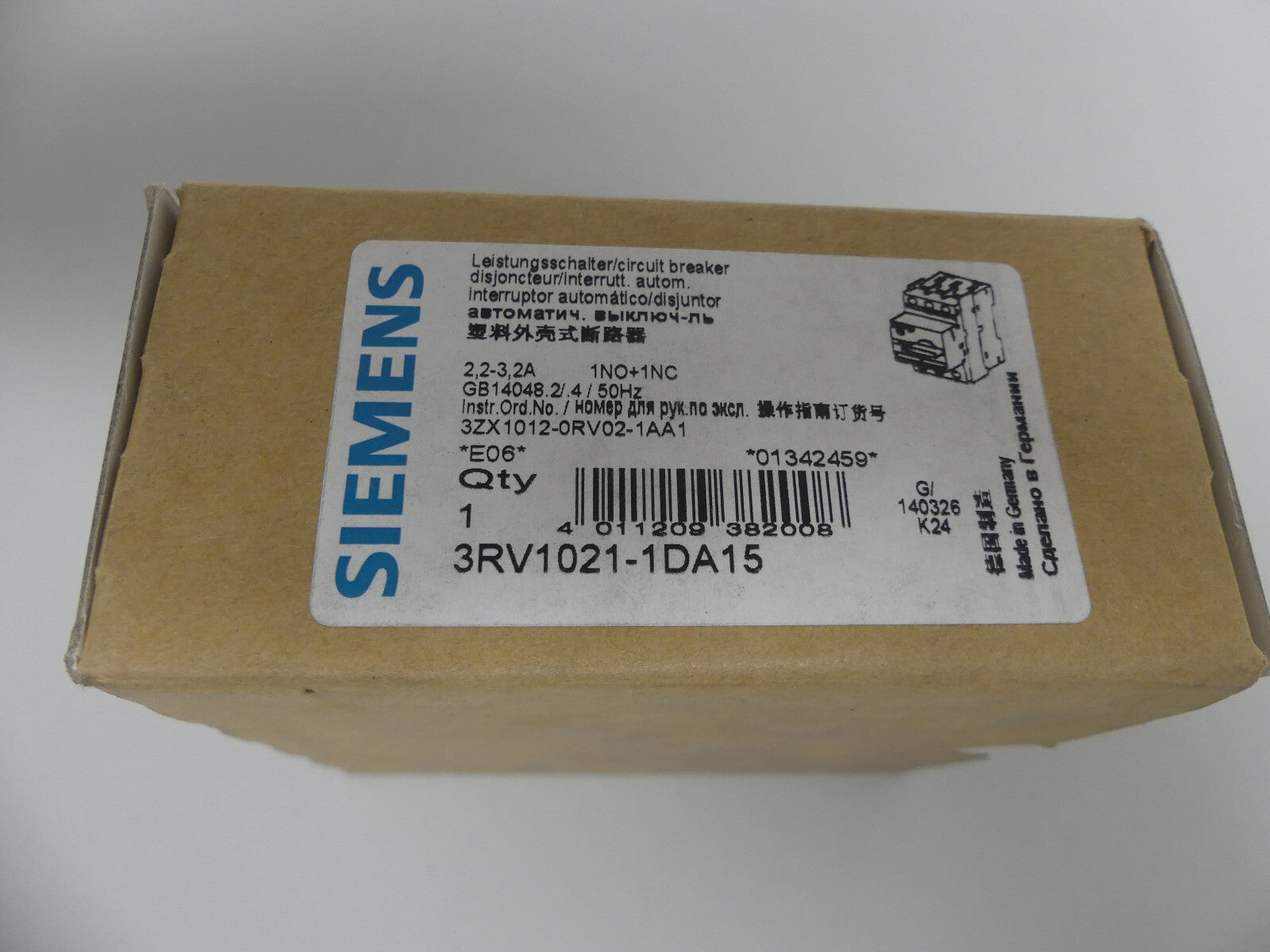 Siemens 3RV1021-1DA15 Leistungsschalter
