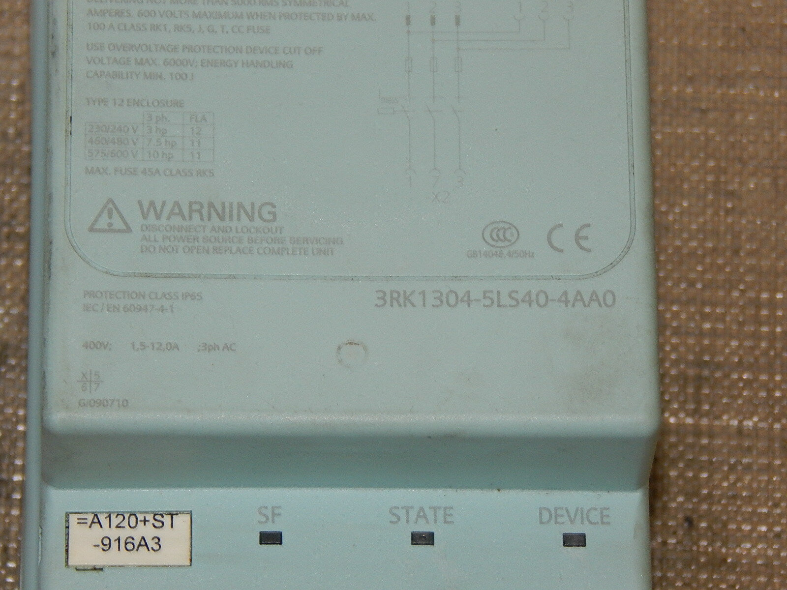  Siemens Direktstarter 3RK1304-5LS40-4AA0 used