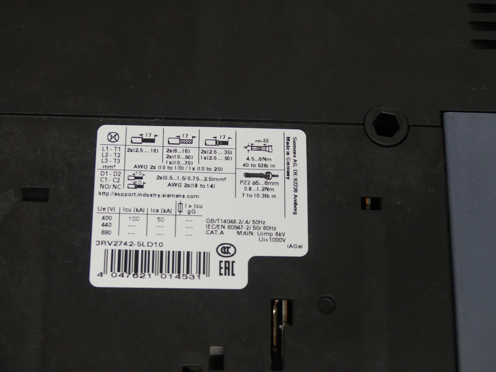 SIEMENS 3RV2742-5LD10