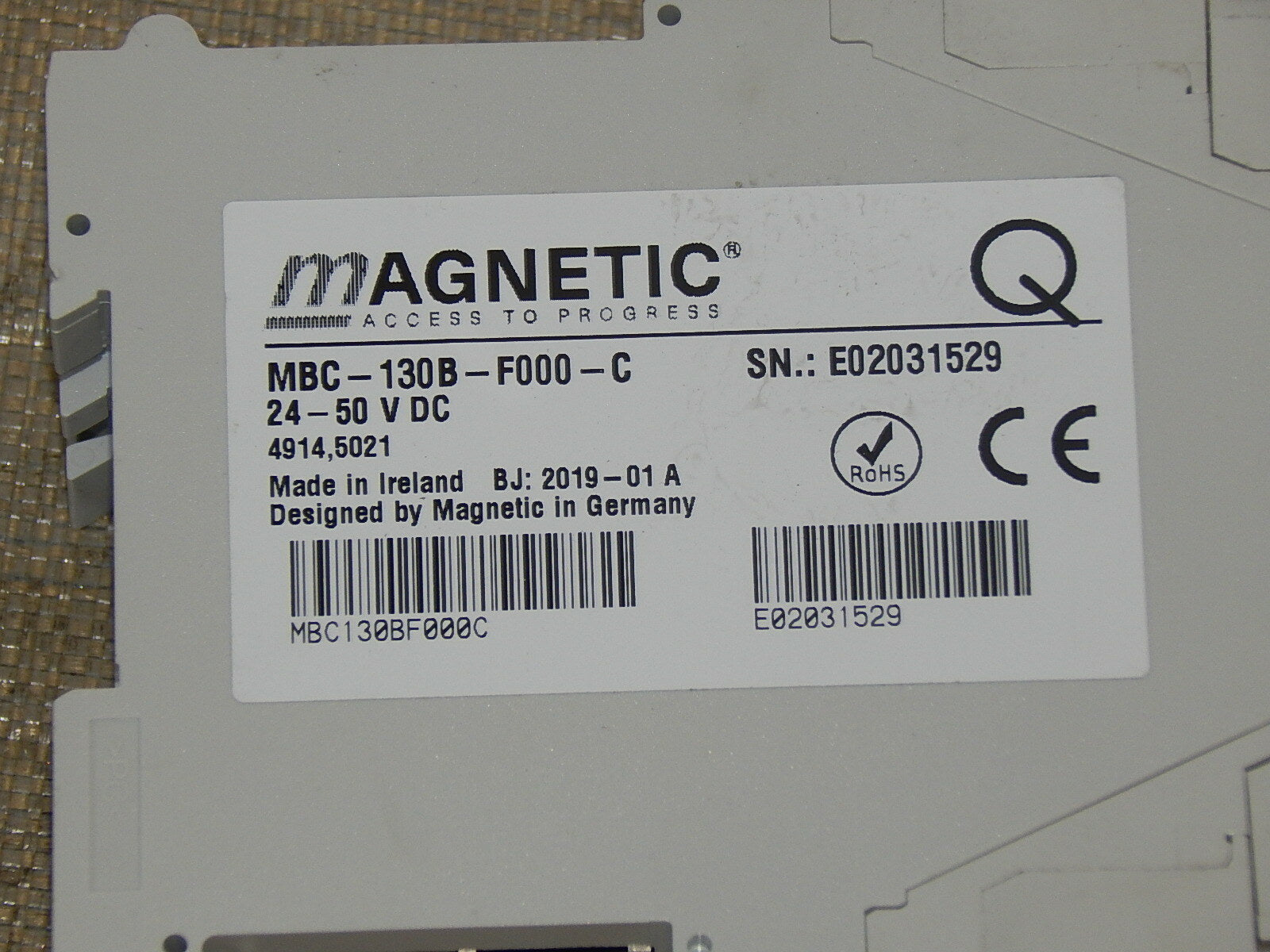 Magnetic Autocontrol MBC-120 // MBC-120B-F000-C used