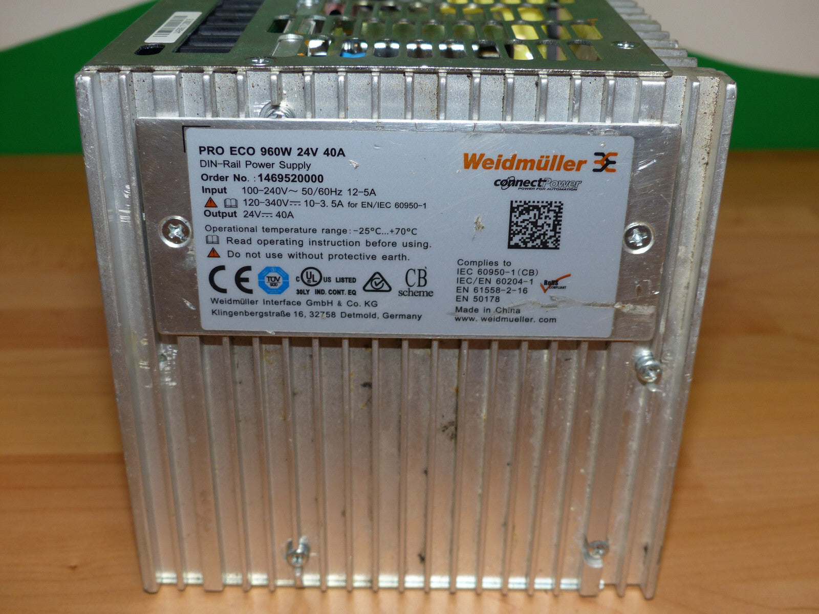 Weidmüller Schaltnetzteil PRO ECO3 960W 24VDC 40A used