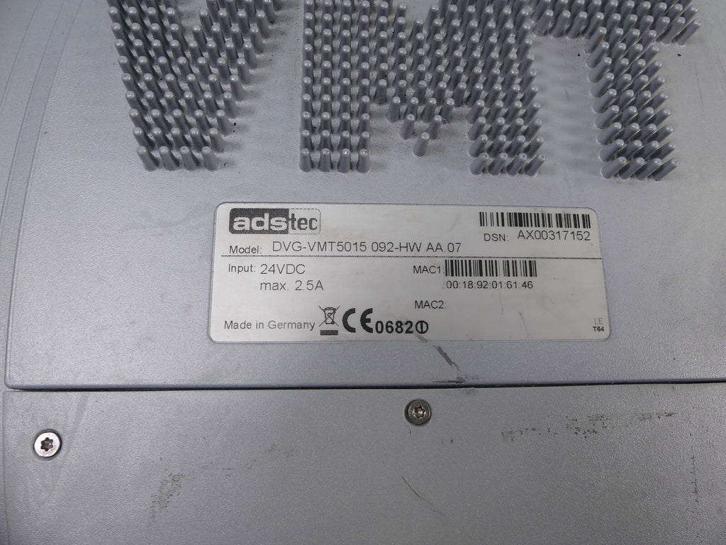 ADSTEC DVG-VMT5015 092-HW AA.07, IPC Touch Panel