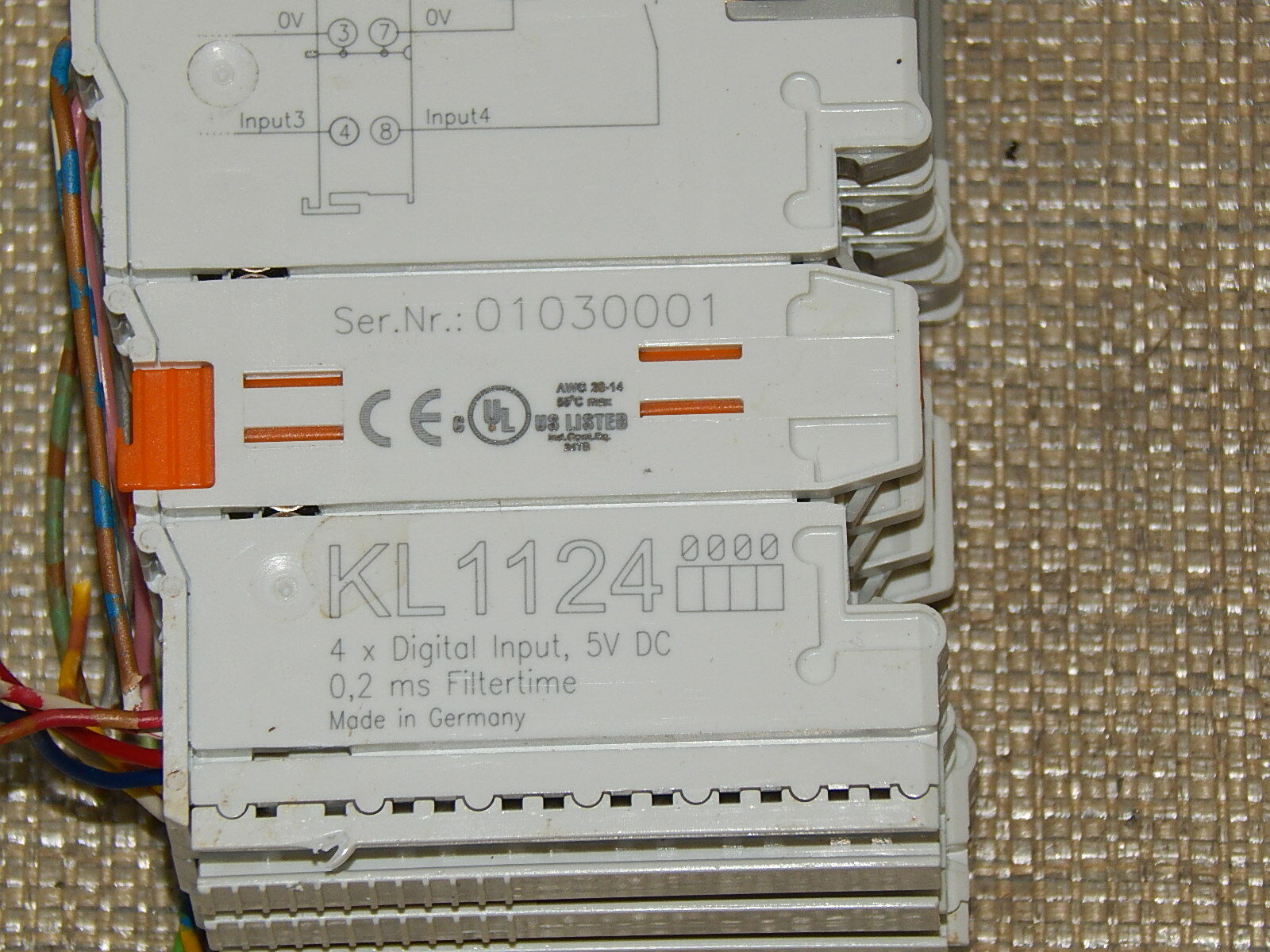 4 Stück  Beckhoff  kL1124  4-kanal digital eingang klemme