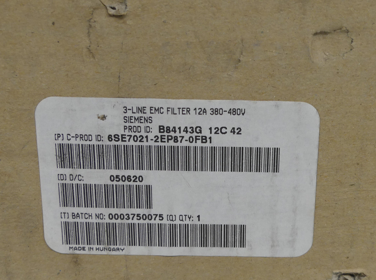 Siemens Funkenstörfilter 6SE7021-2EP87-0FB0 6SE7 021-2EP87-0FB0