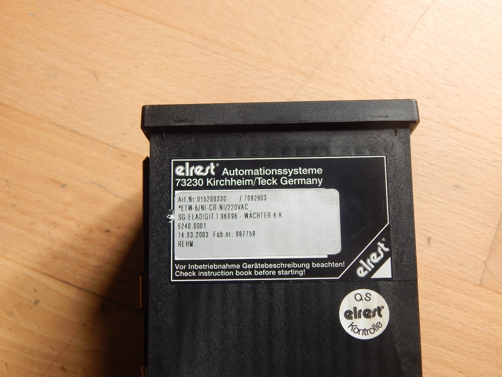 Elrest ETW 6/NI.CR.NI/220VAC   Wächter 6K