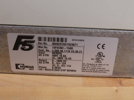 Homag KEB F5 13F5CBD-YA00 Frequenzumrichter  5,5kW used