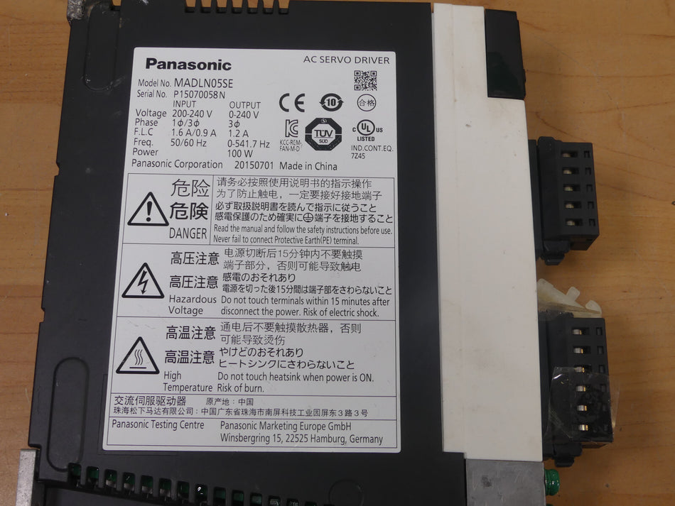 Panasonic MADLN05SE Serial NO. P15070058N