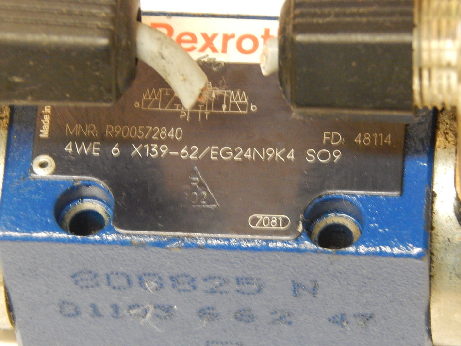 BOSCH REXROTH : 4WE 6 X139-62/EG24N9K4  SO9