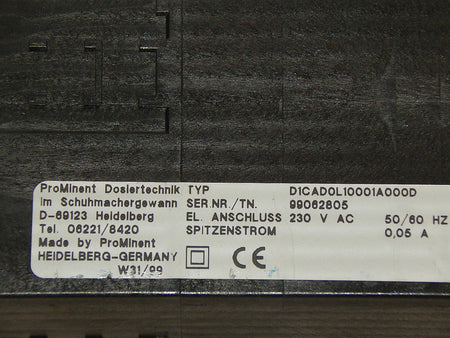  Prominent Dosiertechnik Dulcometer D1CAD0L10001A000D used